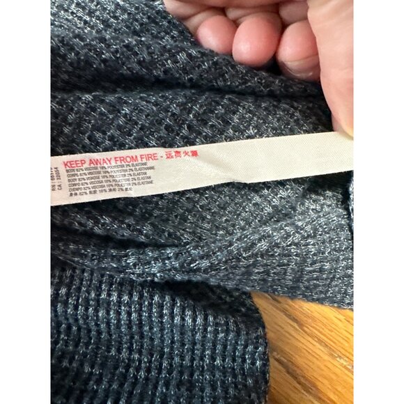 Free People Long Sleeve Snap Front Keep Your Cool Thermal Bodysuit Women’s Sz S - Picture 6 of 10